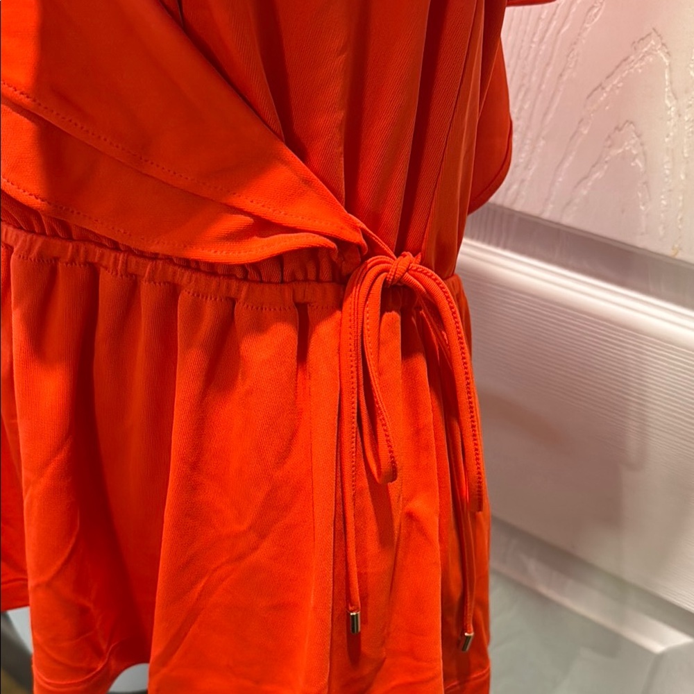 Ralph Lauren Orange Wrap Peplum Blouse - Picture 3 of 4